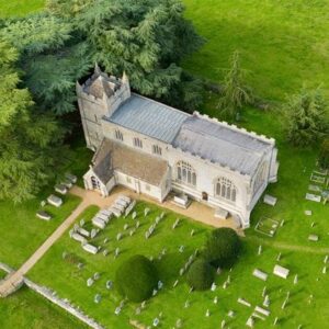 Aerial Shot Of Church