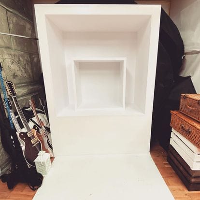 large white box prop for photography